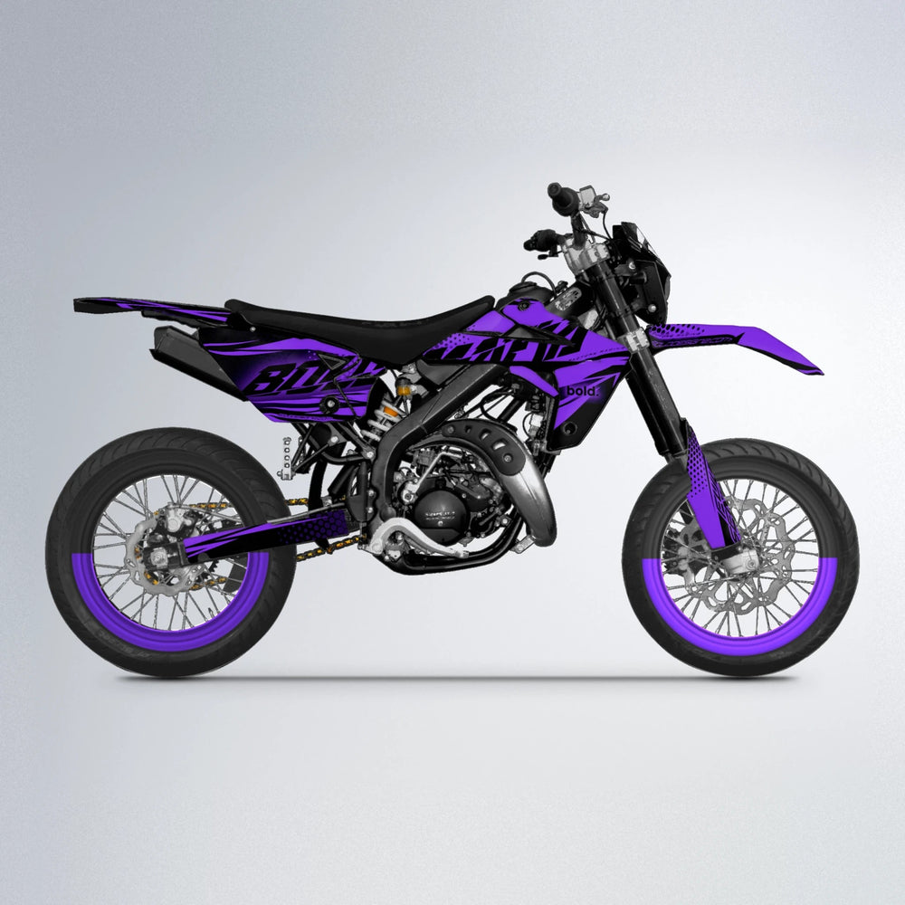 NIGHTFLARE Rieju MRT supermoto graphics kit in Purple
