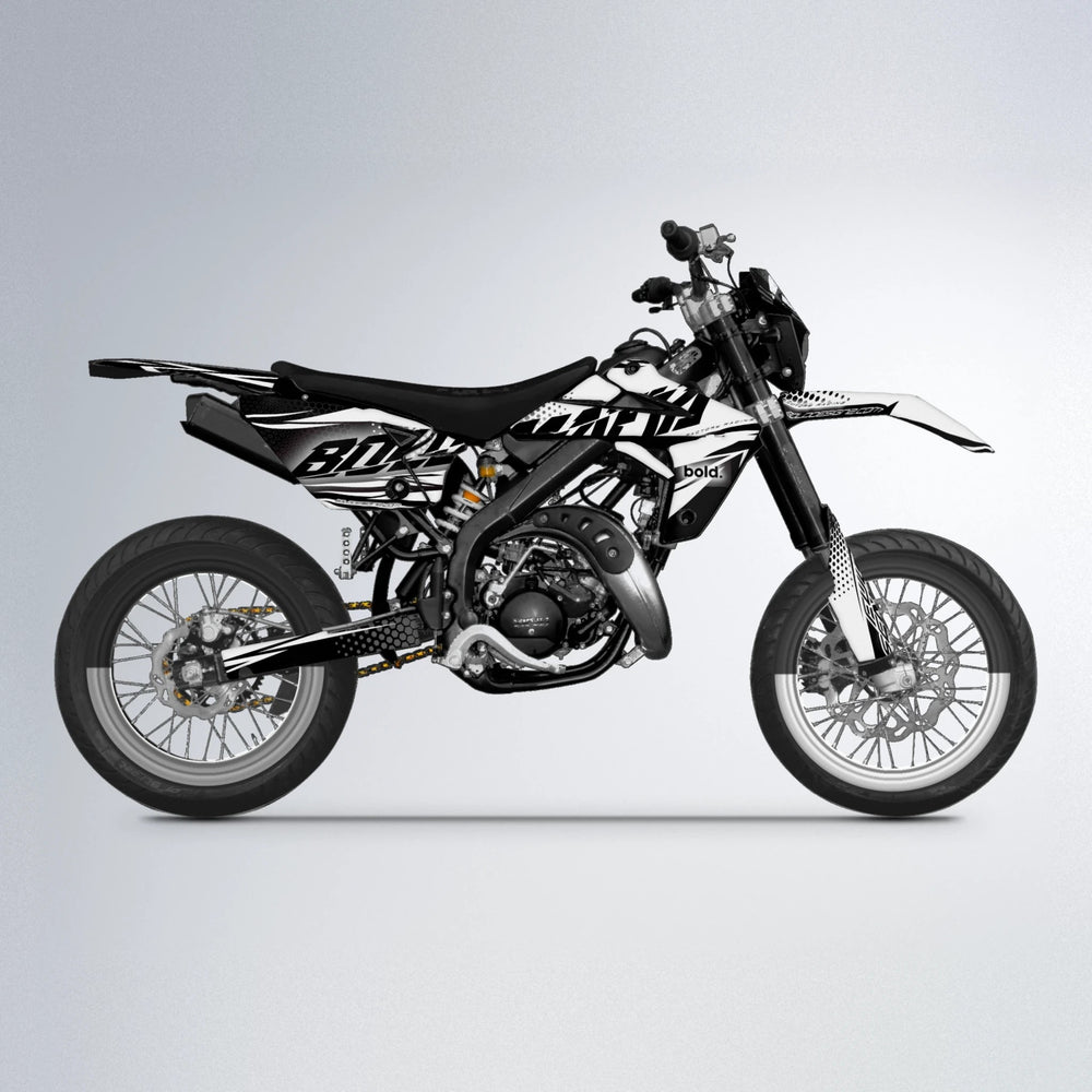 NIGHTFLARE Rieju MRT supermoto graphics kit in White