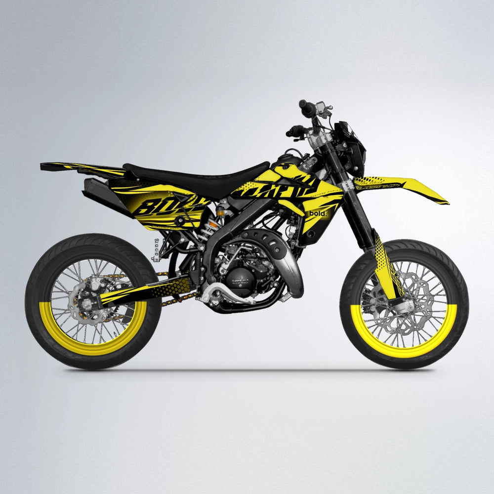 NIGHTFLARE Rieju MRT supermoto graphics kit in Yellow