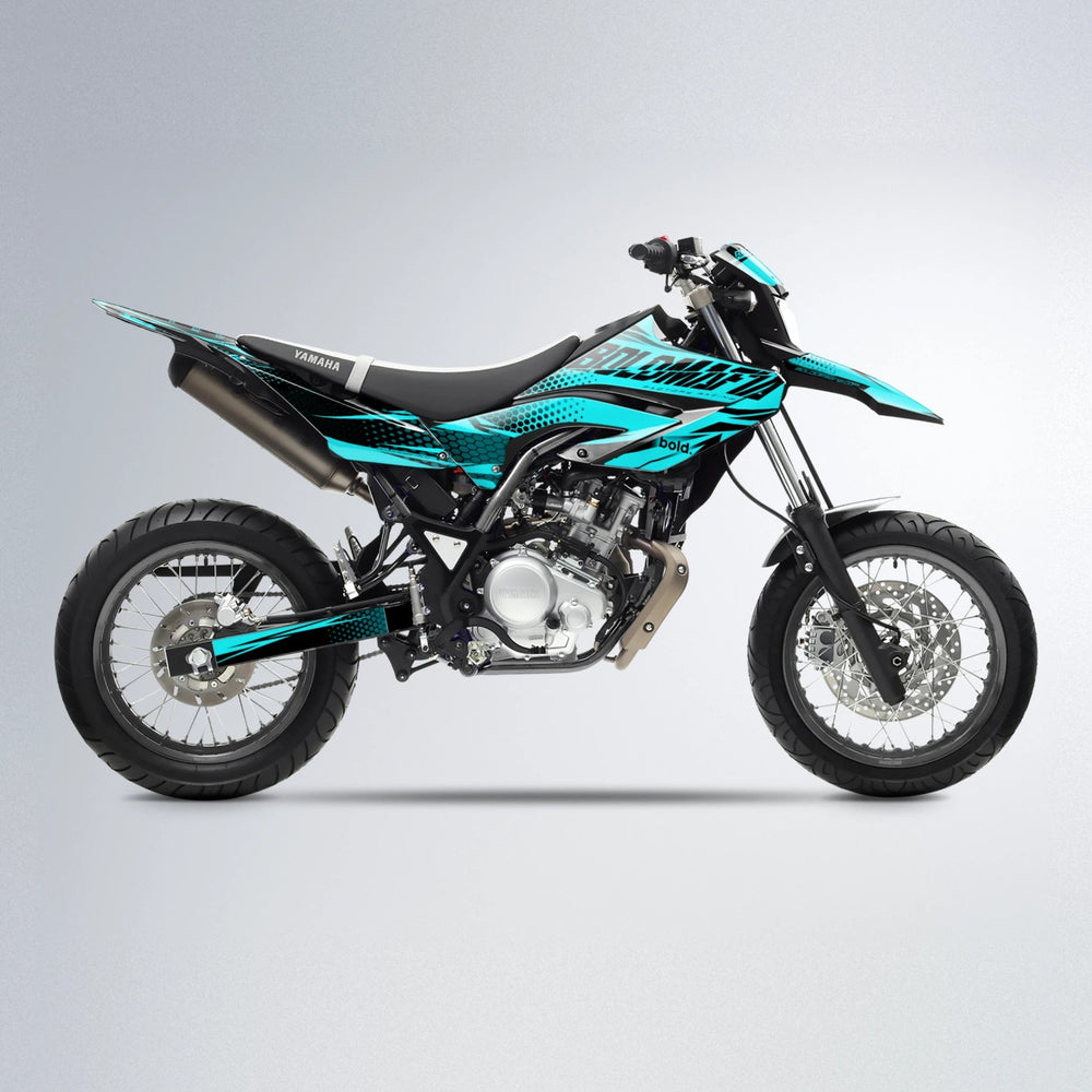 NIGHTFLARE Yamaha WR 125X supermoto graphics kit in Teal