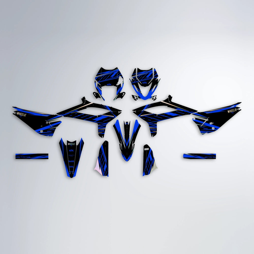 NTK V2 Beta graphics kit parts layout in Blue