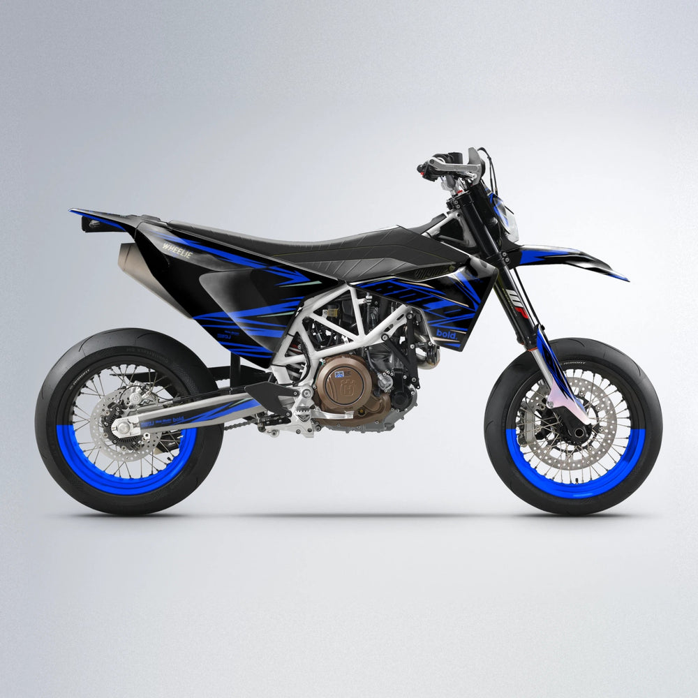 NTK V2 Husqvarna 701 supermoto graphics kit in Blue