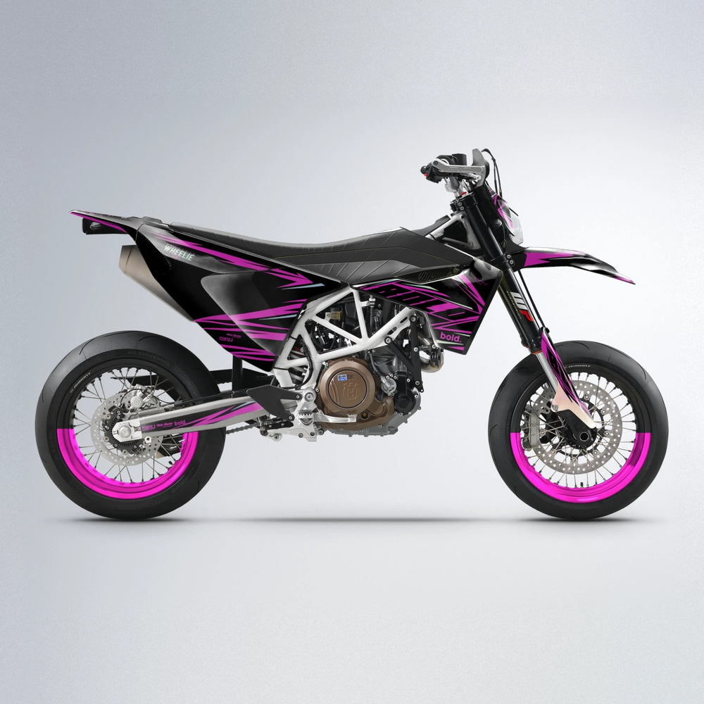 NTK V2 Husqvarna 701 supermoto graphics kit in Pink