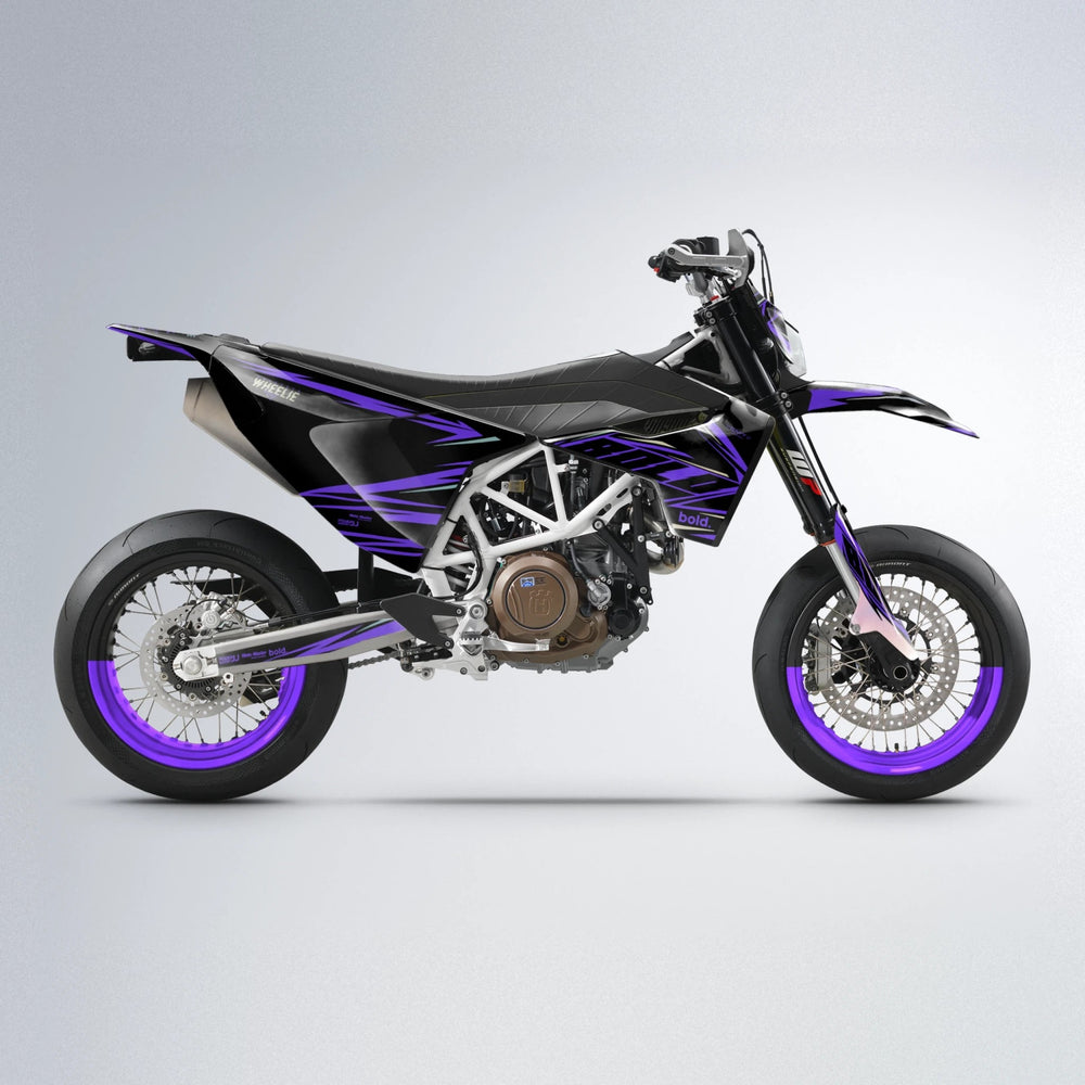NTK V2 Husqvarna 701 supermoto graphics kit in Purple