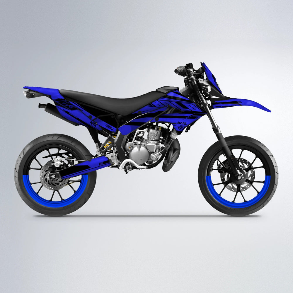 NTK V3 Derbi Senda supermoto graphics kit in Blue
