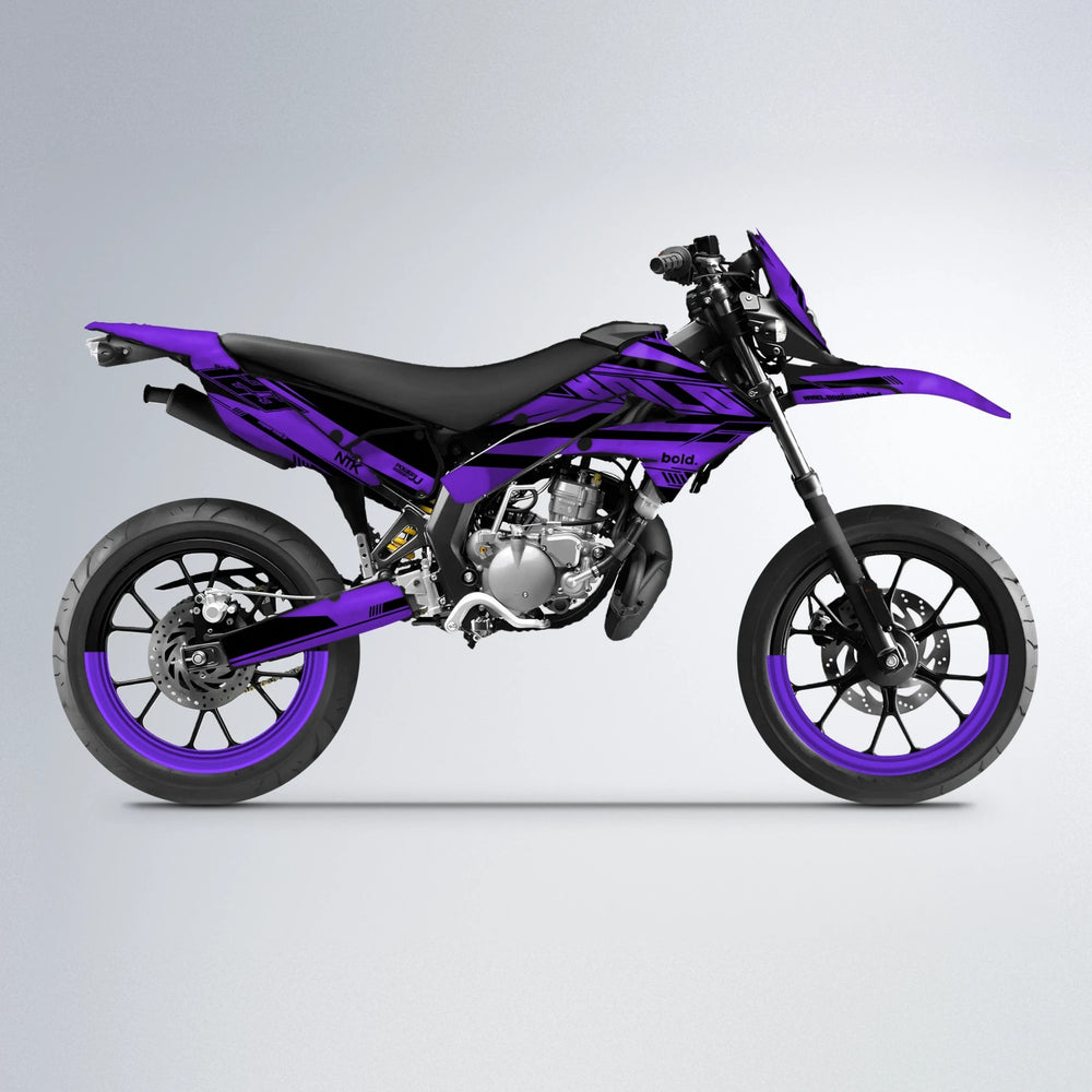 NTK V3 Derbi Senda supermoto graphics kit in Purple