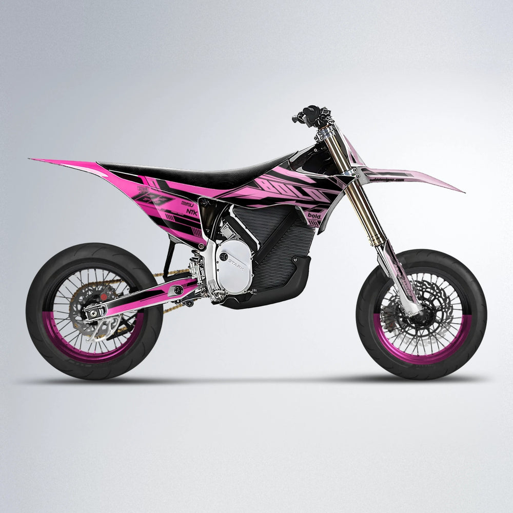 NTK V3 Stark Varg SM supermoto graphics kit in Flamingo