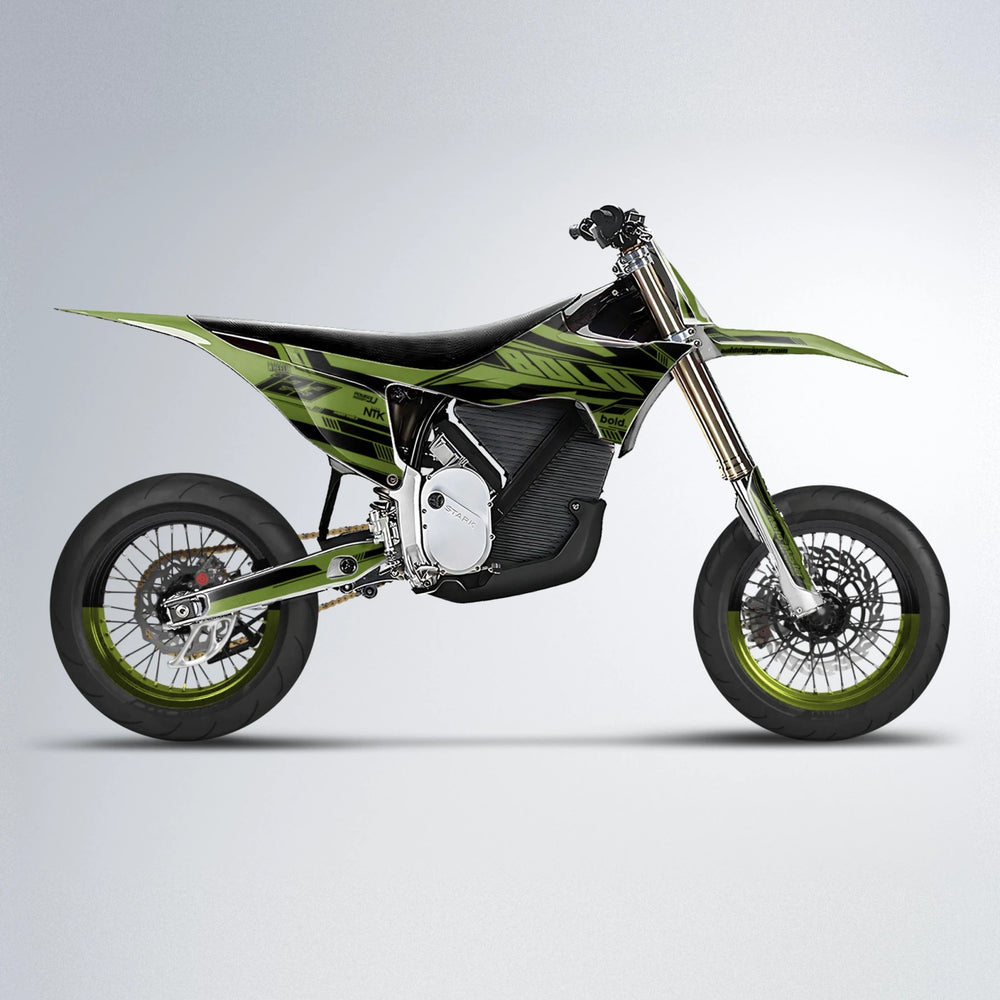 NTK V3 Stark Varg SM supermoto graphics kit in Olive