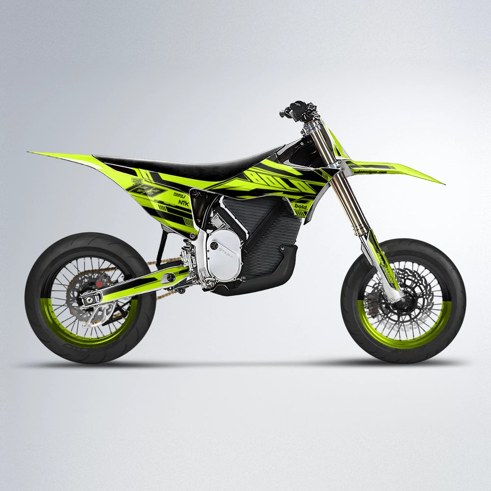NTK V3 Stark Varg SM supermoto graphics kit in Yellow