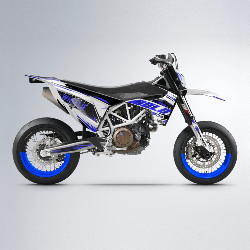 NTK V4 Husqvarna 701 supermoto graphics kit in Blue