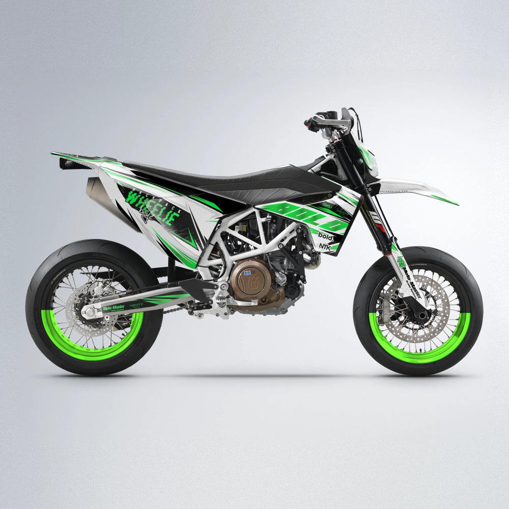 NTK V4 Husqvarna 701 supermoto graphics kit in Green