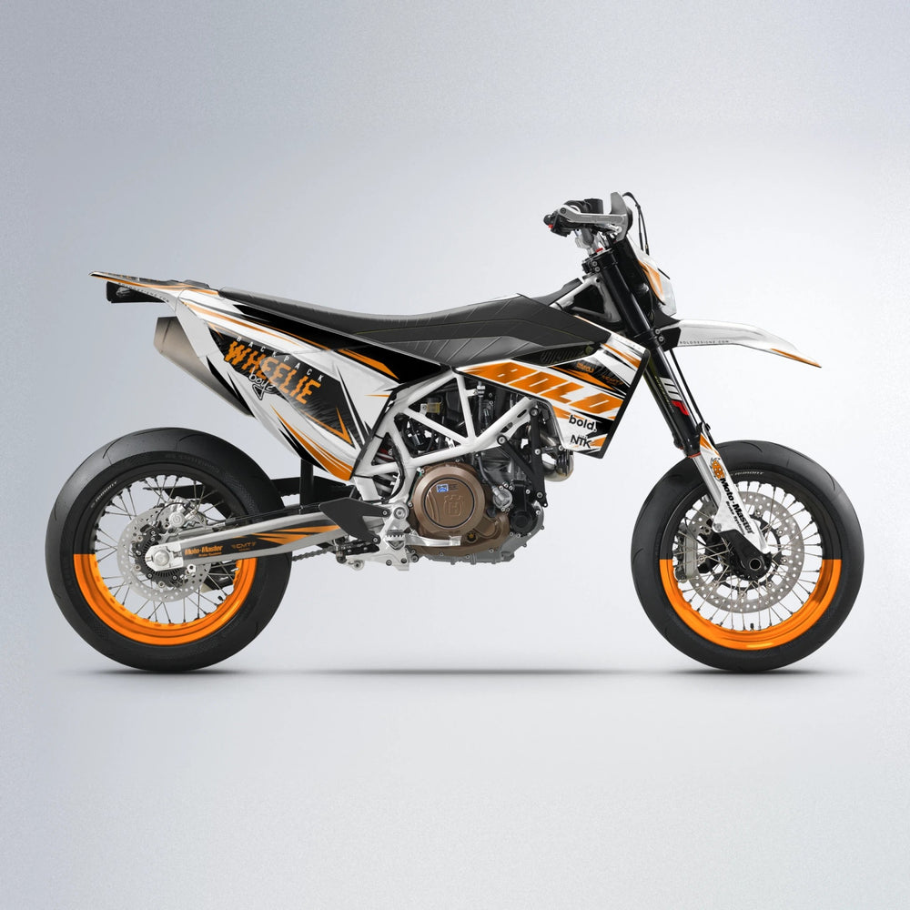 NTK V4 Husqvarna 701 supermoto graphics kit in Orange