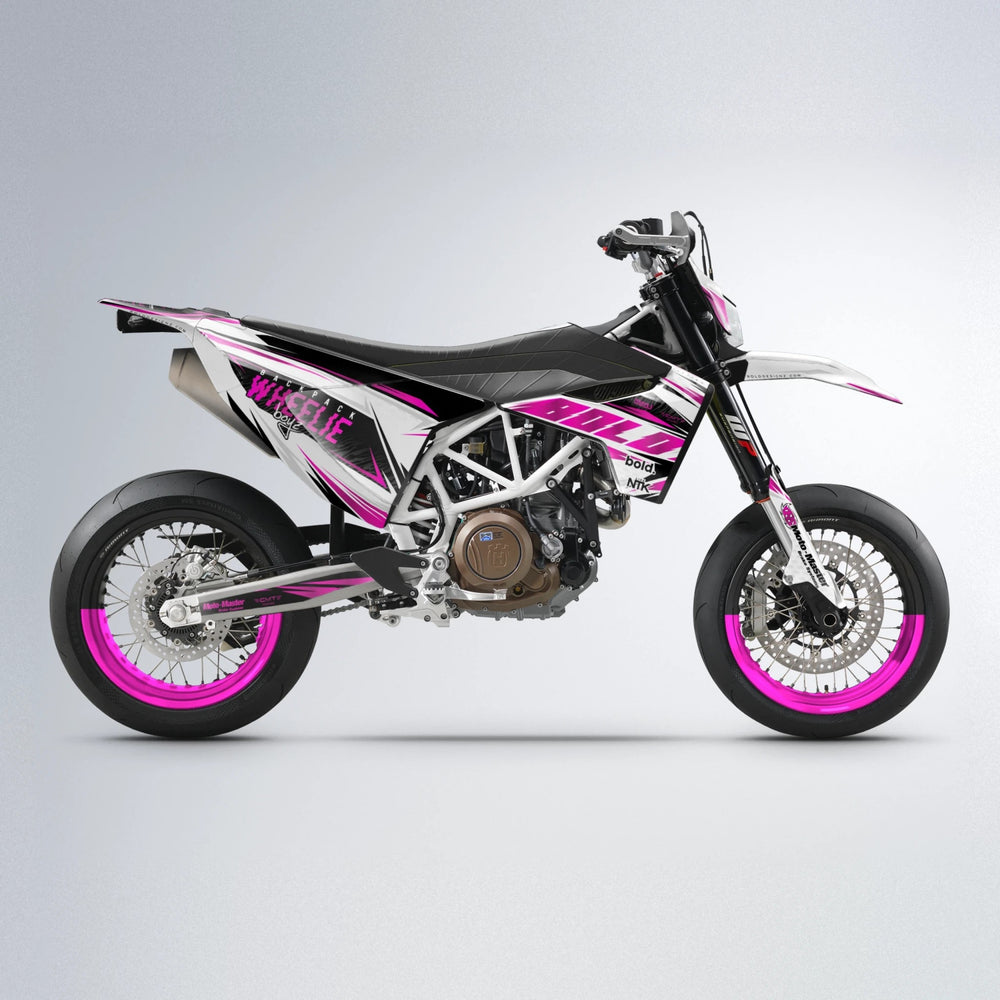 NTK V4 Husqvarna 701 supermoto graphics kit in Pink
