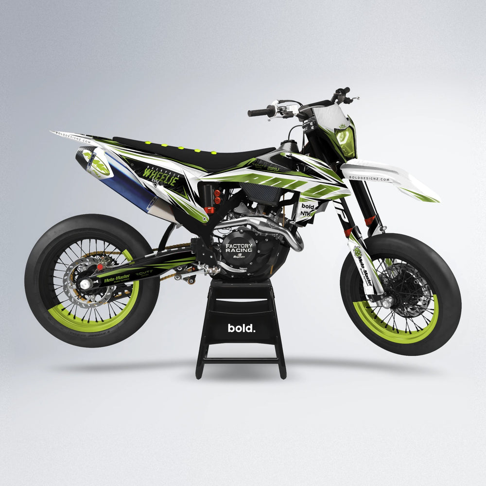 NTK V4 supermoto graphics kit in Olive