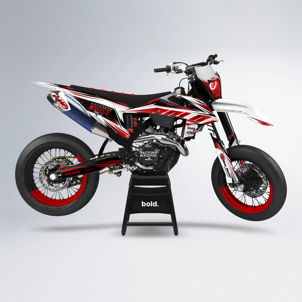 NTK V4 supermoto graphics kit in Red