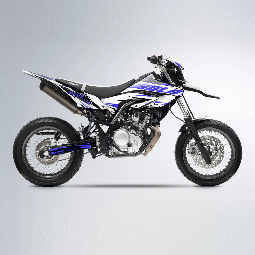 NTK V4 Yamaha WR 125X supermoto graphics kit in Blue