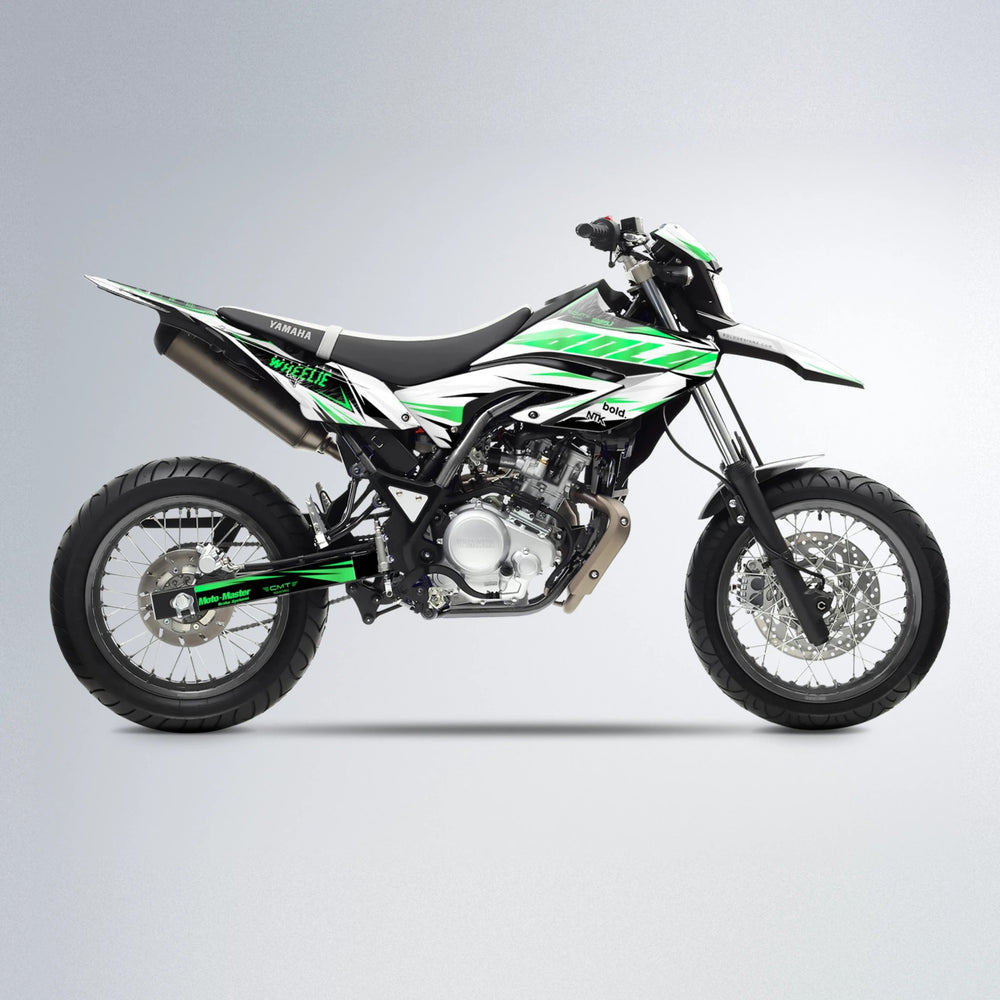 NTK V4 Yamaha WR 125X supermoto graphics kit in Green
