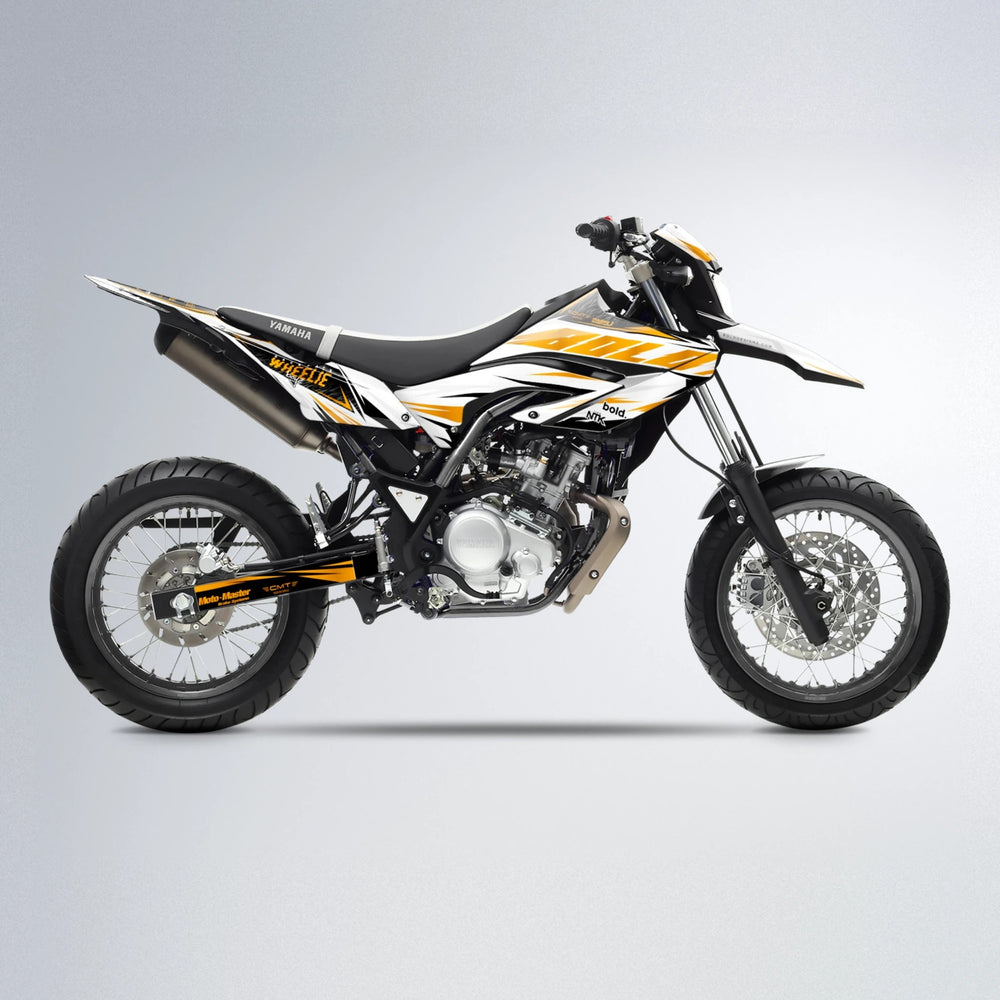 NTK V4 Yamaha WR 125X supermoto graphics kit in Orange
