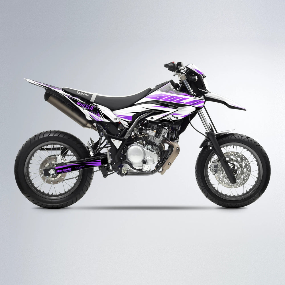 NTK V4 Yamaha WR 125X supermoto graphics kit in Purple