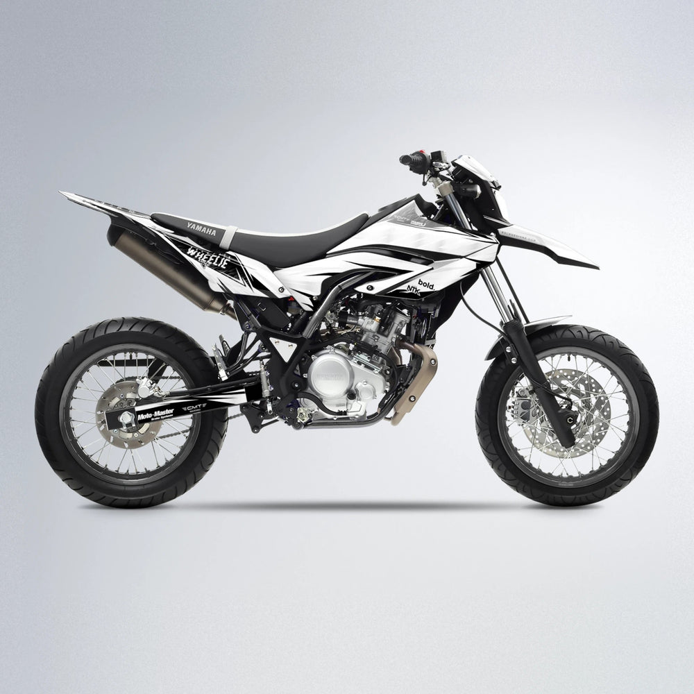 NTK V4 Yamaha WR 125X supermoto graphics kit in White