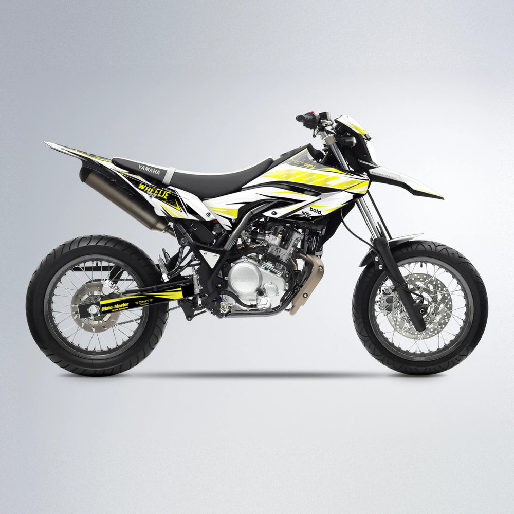 NTK V4 Yamaha WR 125X supermoto graphics kit in Yellow