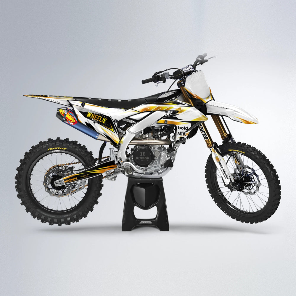 NTK V4 Yamaha YZF MX motocross graphics kit in Orange & Yellow