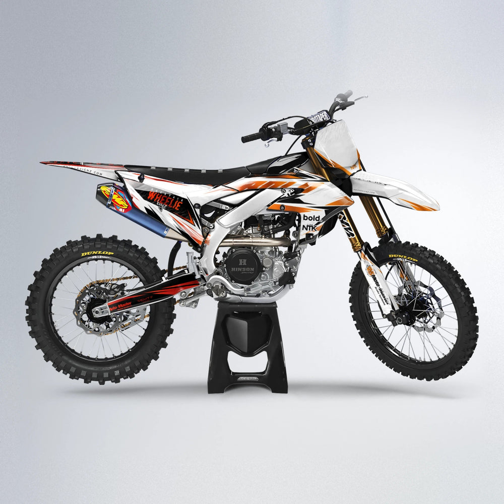 NTK V4 Yamaha YZF MX motocross graphics kit in Red & Orange