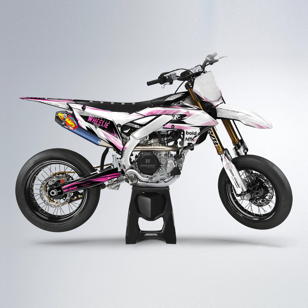 NTK V4 Yamaha YZF SM supermoto graphics kit in Flamingo