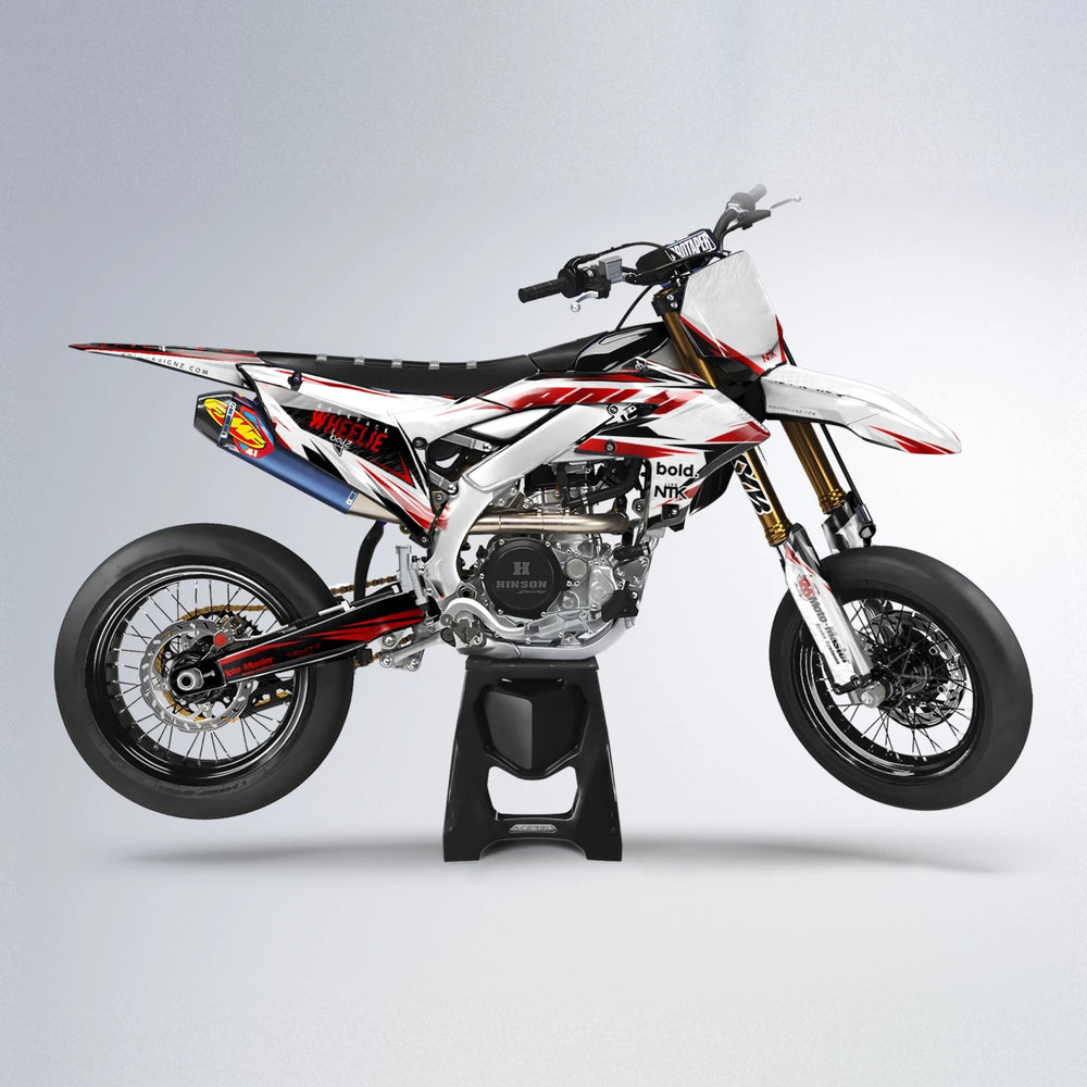 NTK V4 Yamaha YZF SM supermoto graphics kit in Red