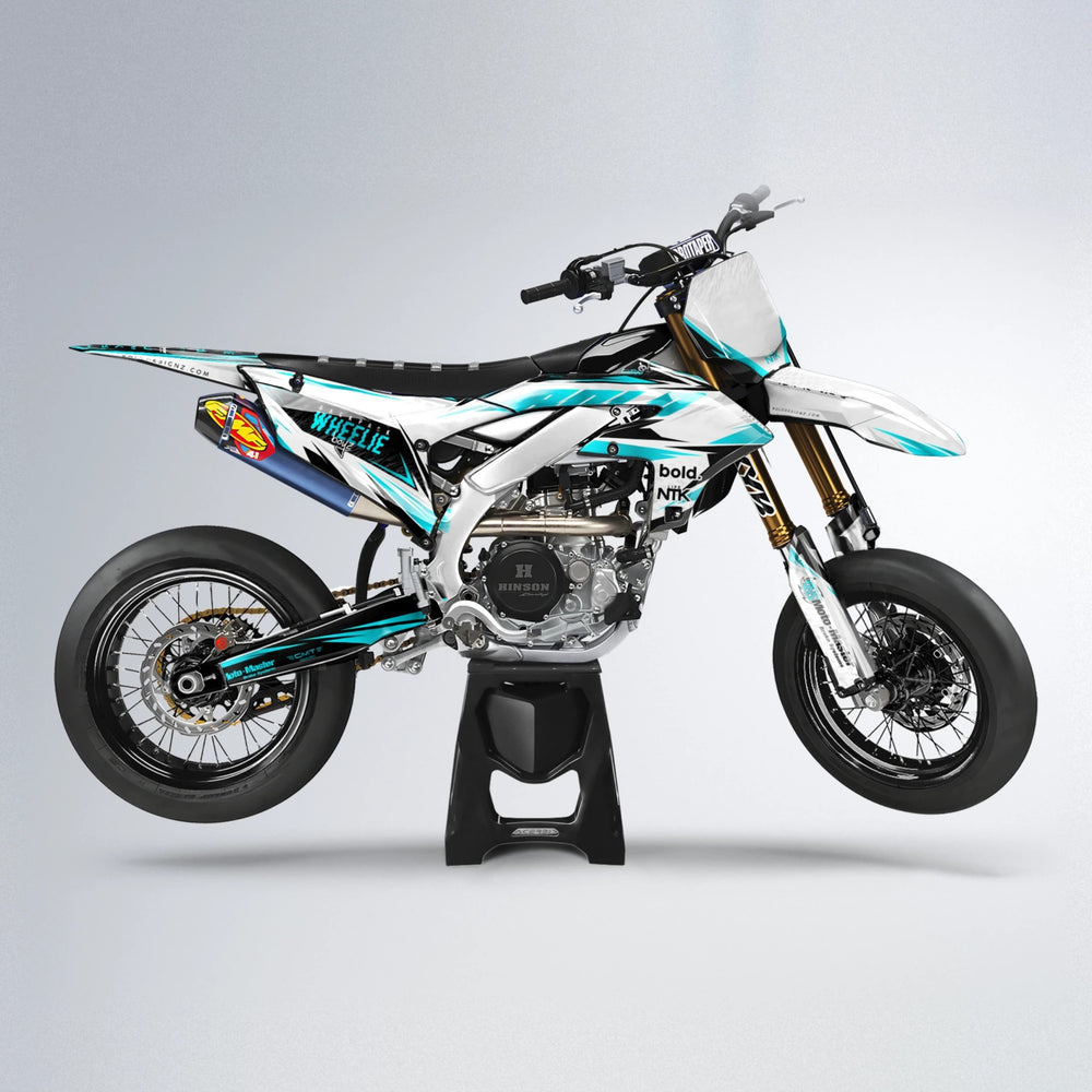 NTK V4 Yamaha YZF SM supermoto graphics kit in Teal