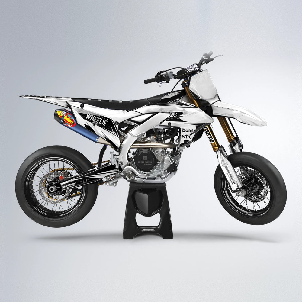 NTK V4 Yamaha YZF SM supermoto graphics kit in White