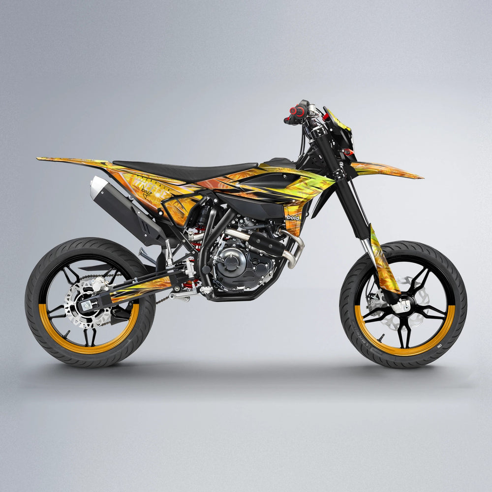 OASIS Beta supermoto graphics kit in Orange & Yellow