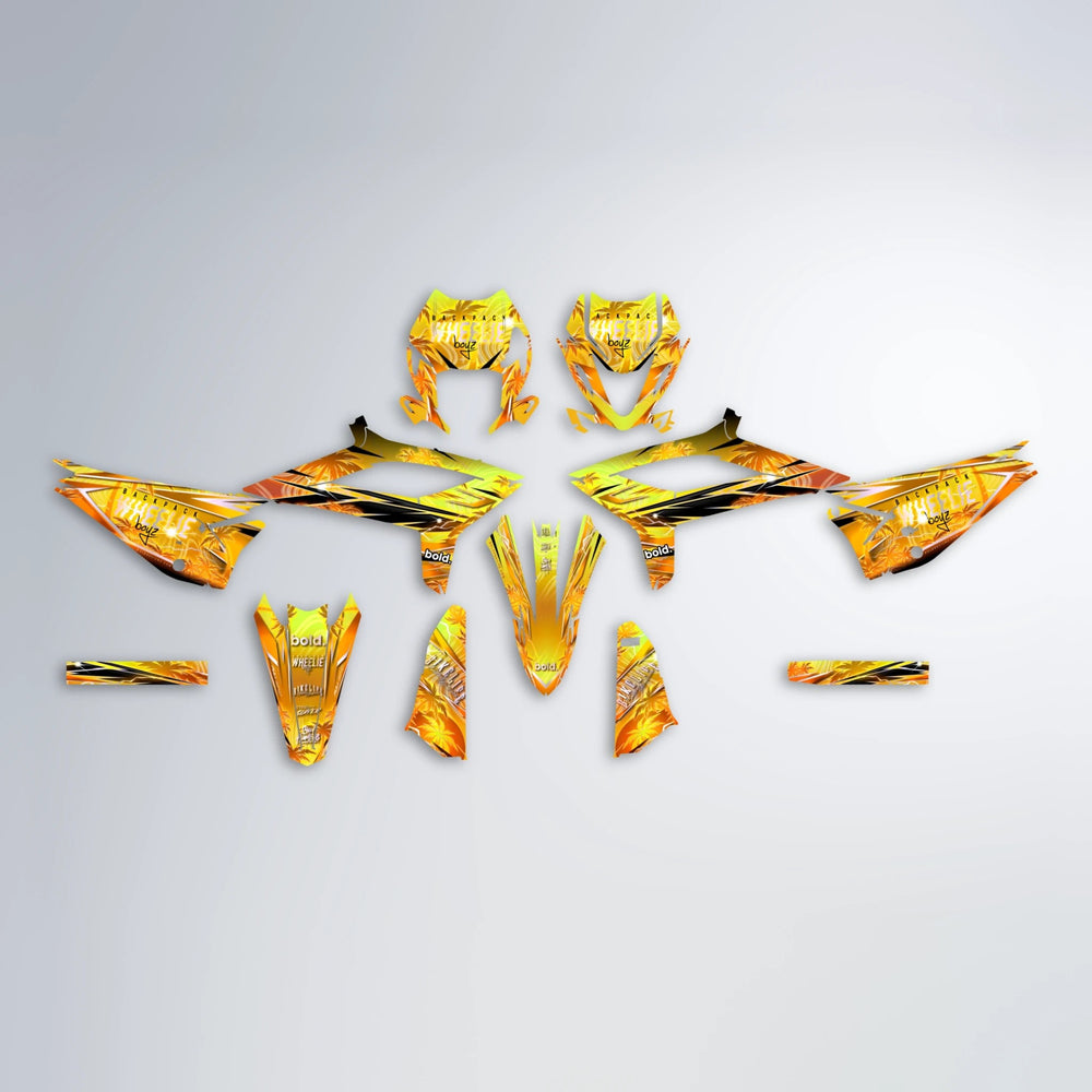OASIS Beta graphics kit parts layout in Orange & Yellow