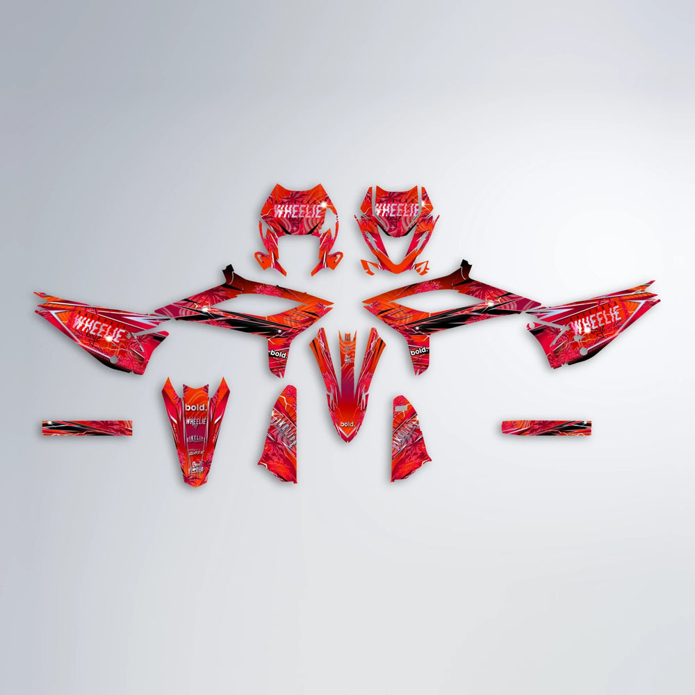 OASIS Beta graphics kit parts layout in Red