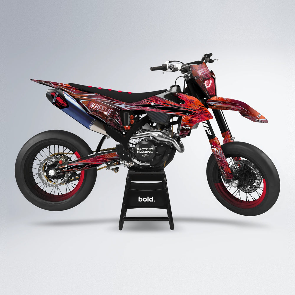 OASIS supermoto graphics kit in Black & Red
