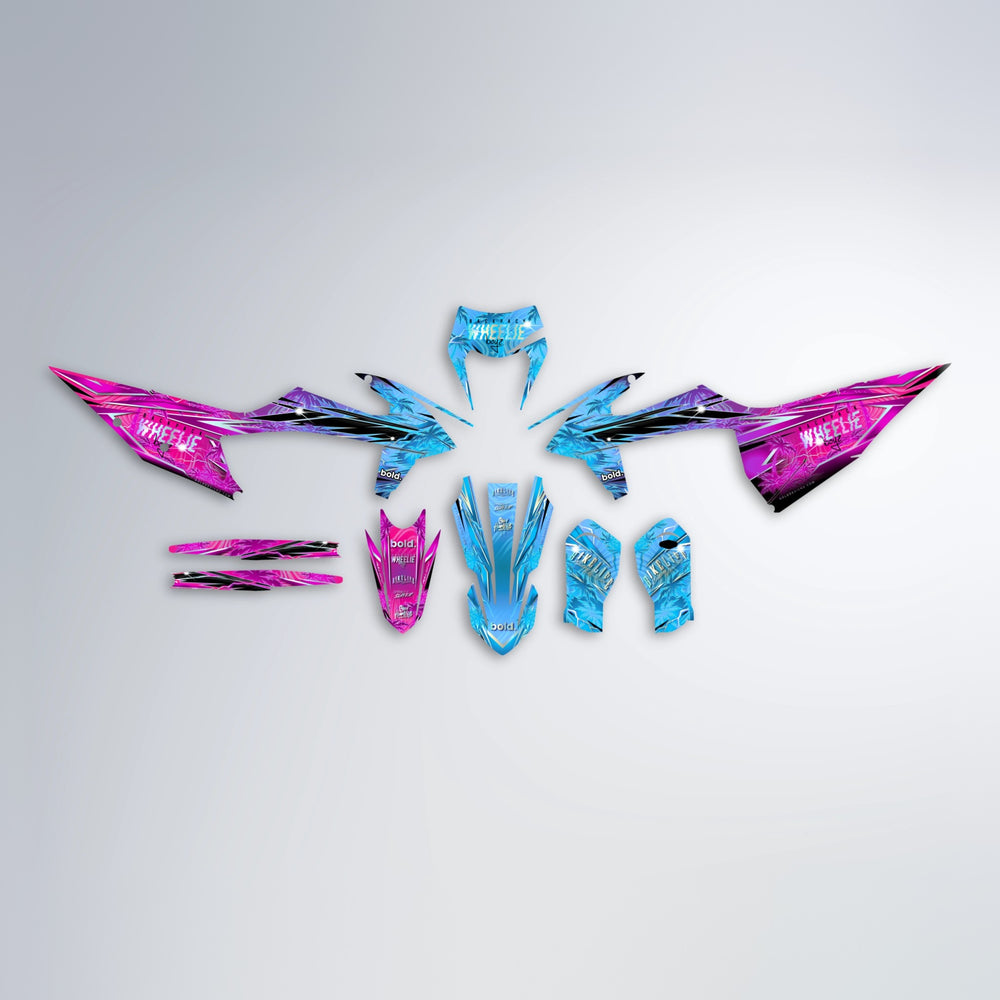 OASIS graphics kit parts layout in Pink & Light Blue