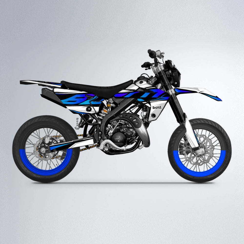 OPTIC Rieju MRT supermoto graphics kit in Blue