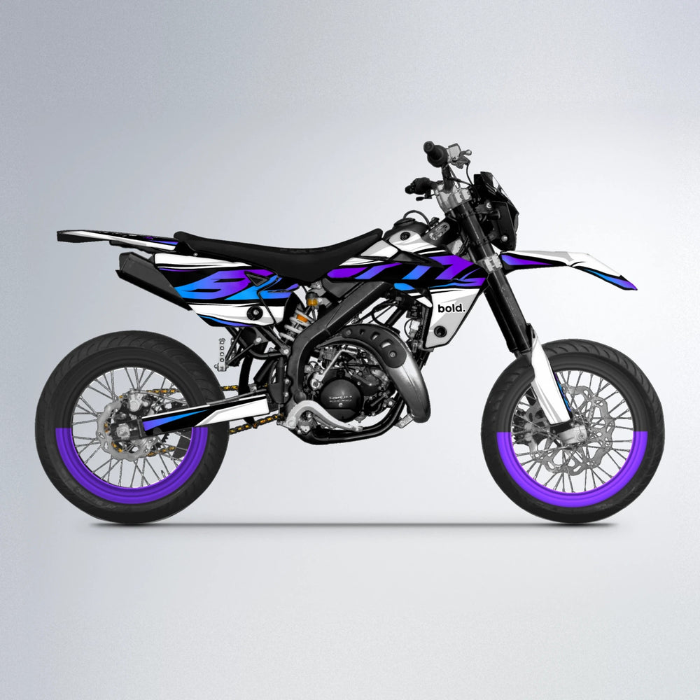OPTIC Rieju MRT supermoto graphics kit in Purple