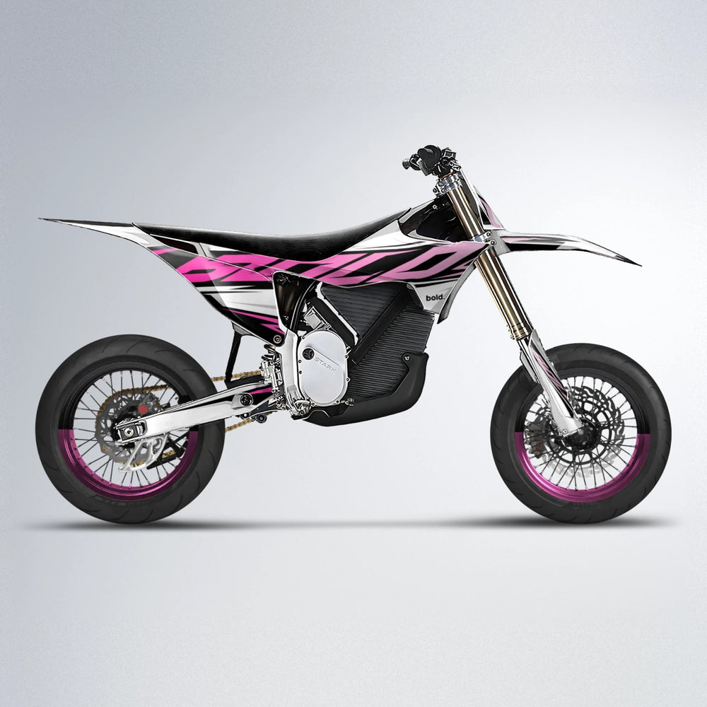 OPTIC Stark Varg SM supermoto graphics kit in Flamingo
