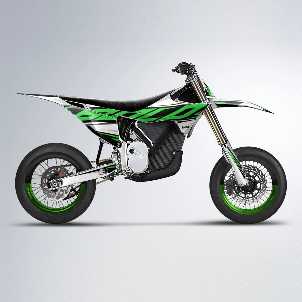 OPTIC Stark Varg SM supermoto graphics kit in Green