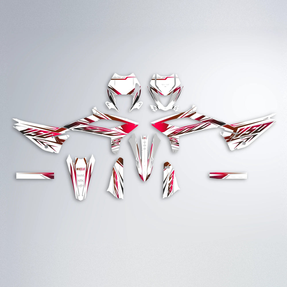 OVERDRIVE Beta graphics kit parts layout in Black & Red