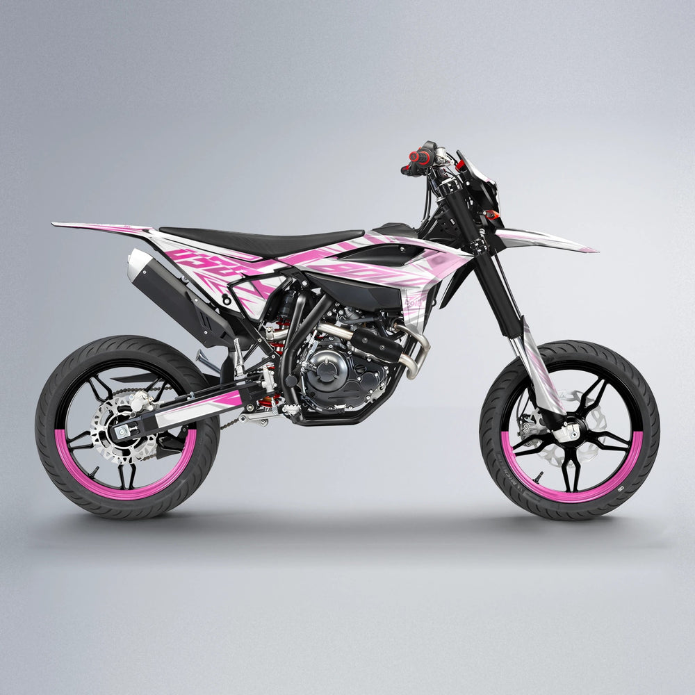OVERDRIVE Beta supermoto graphics kit in Flamingo