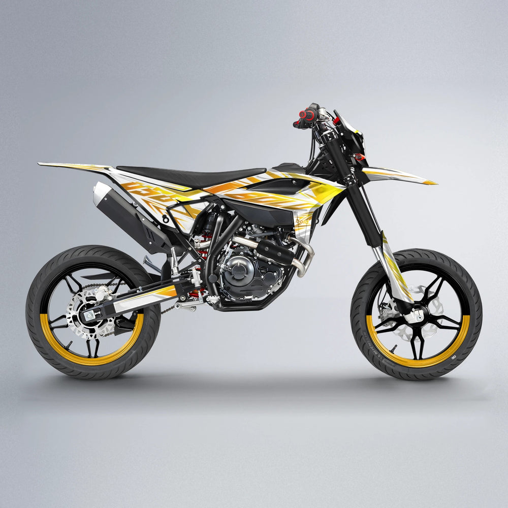 OVERDRIVE Beta supermoto graphics kit in Orange & Yellow