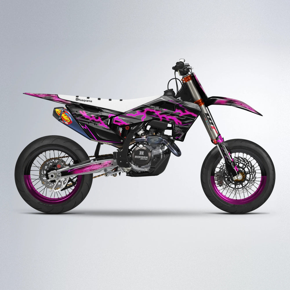 PATCHY Husqvarna FE/TE supermoto graphics kit in Pink