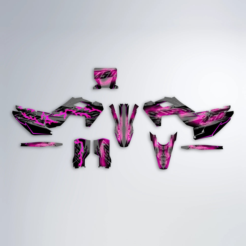 PATCHY Husqvarna FE/TE graphics kit parts layout in Pink