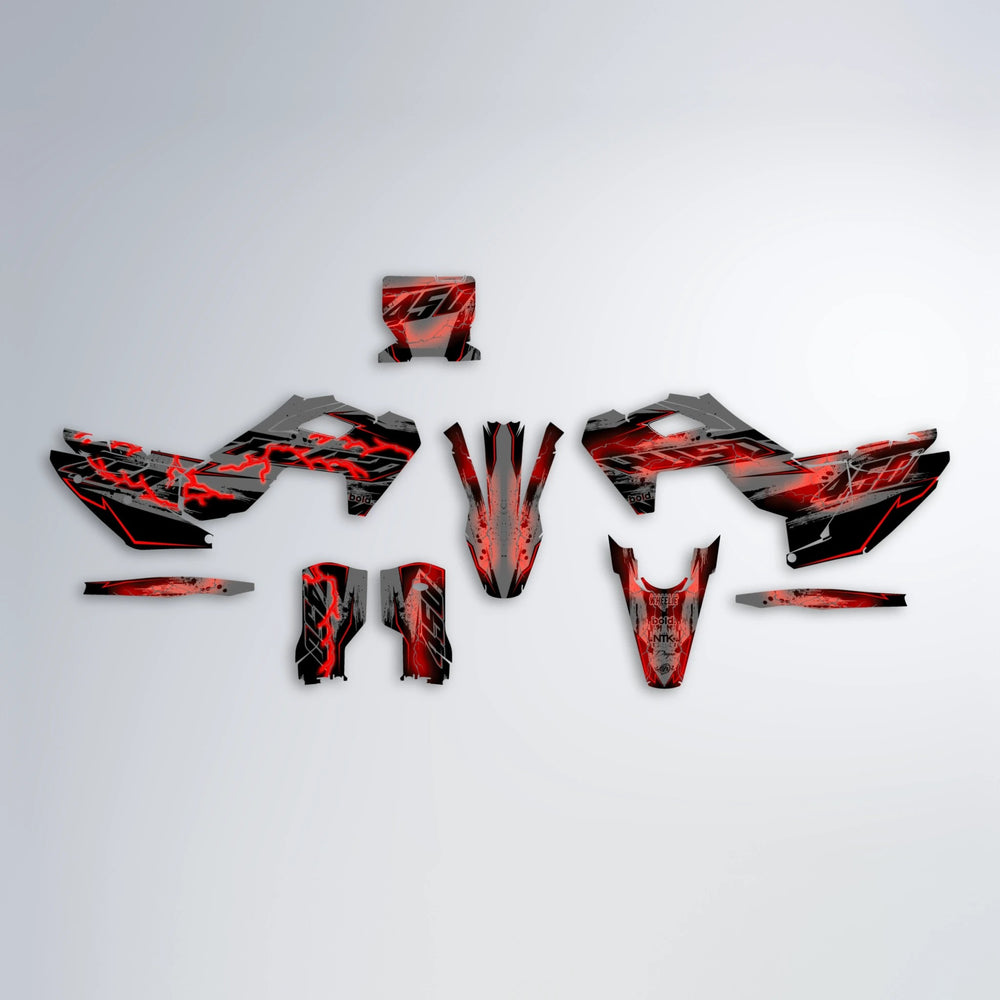 PATCHY Husqvarna FE/TE graphics kit parts layout in Red