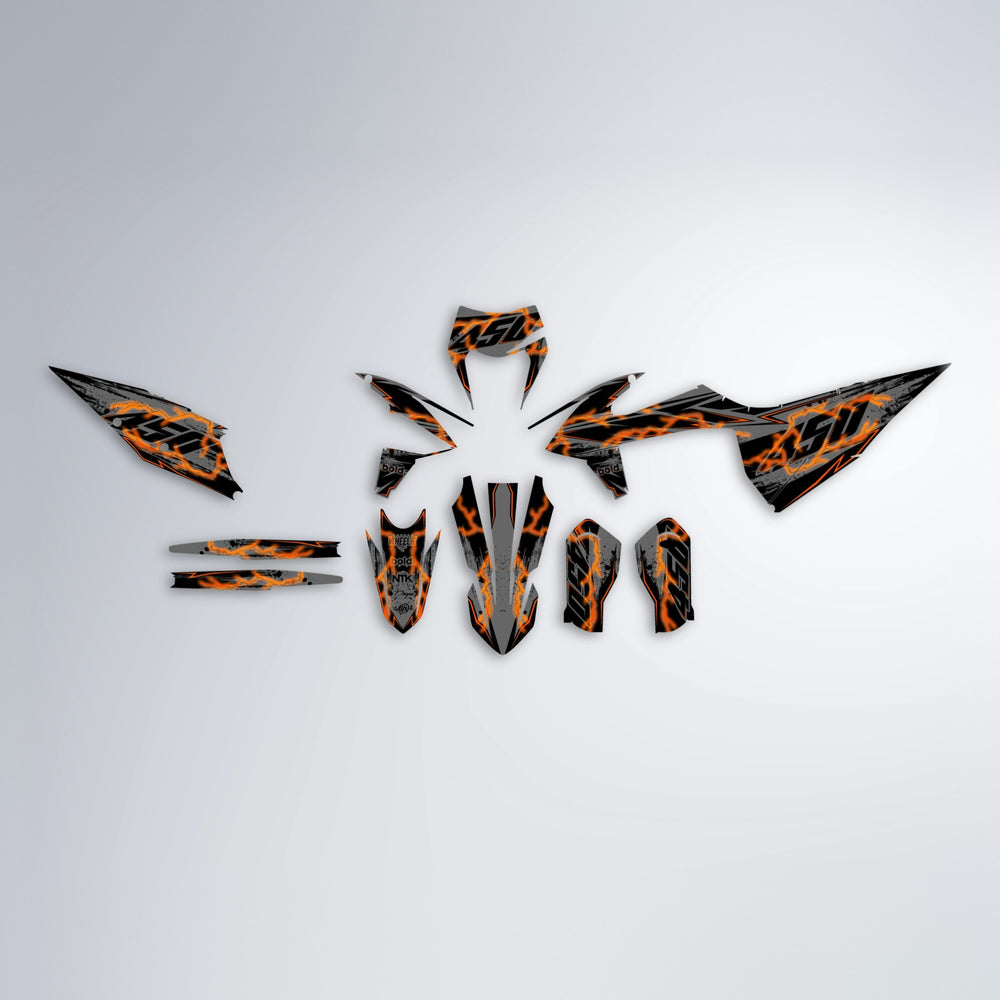 PATCHY graphics kit parts layout in Orange