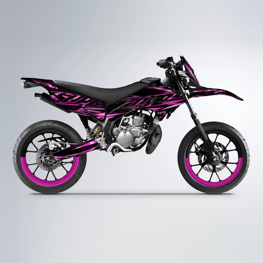 PHANTOM Derbi Senda supermoto graphics kit in Pink
