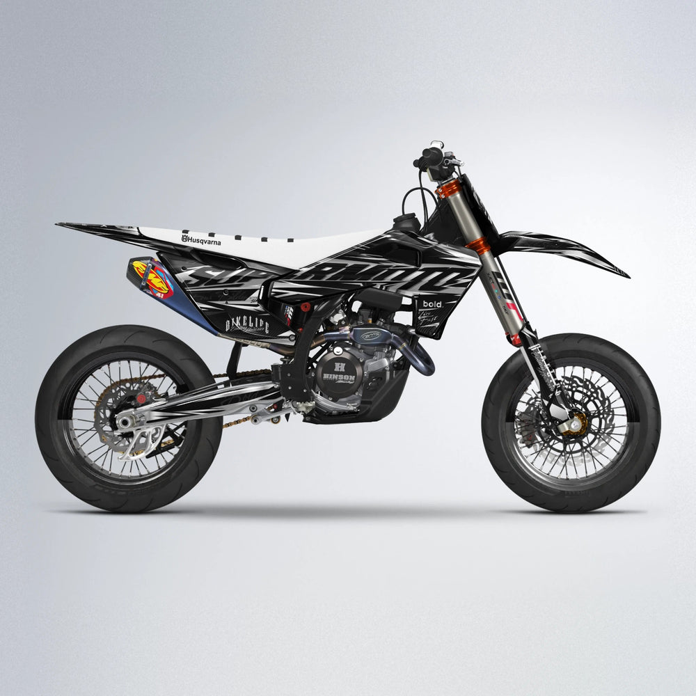PHANTOM Husqvarna FE/TE supermoto graphics kit in Black