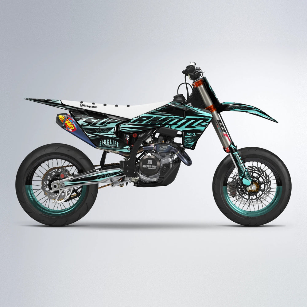 PHANTOM Husqvarna FE/TE supermoto graphics kit in Mint
